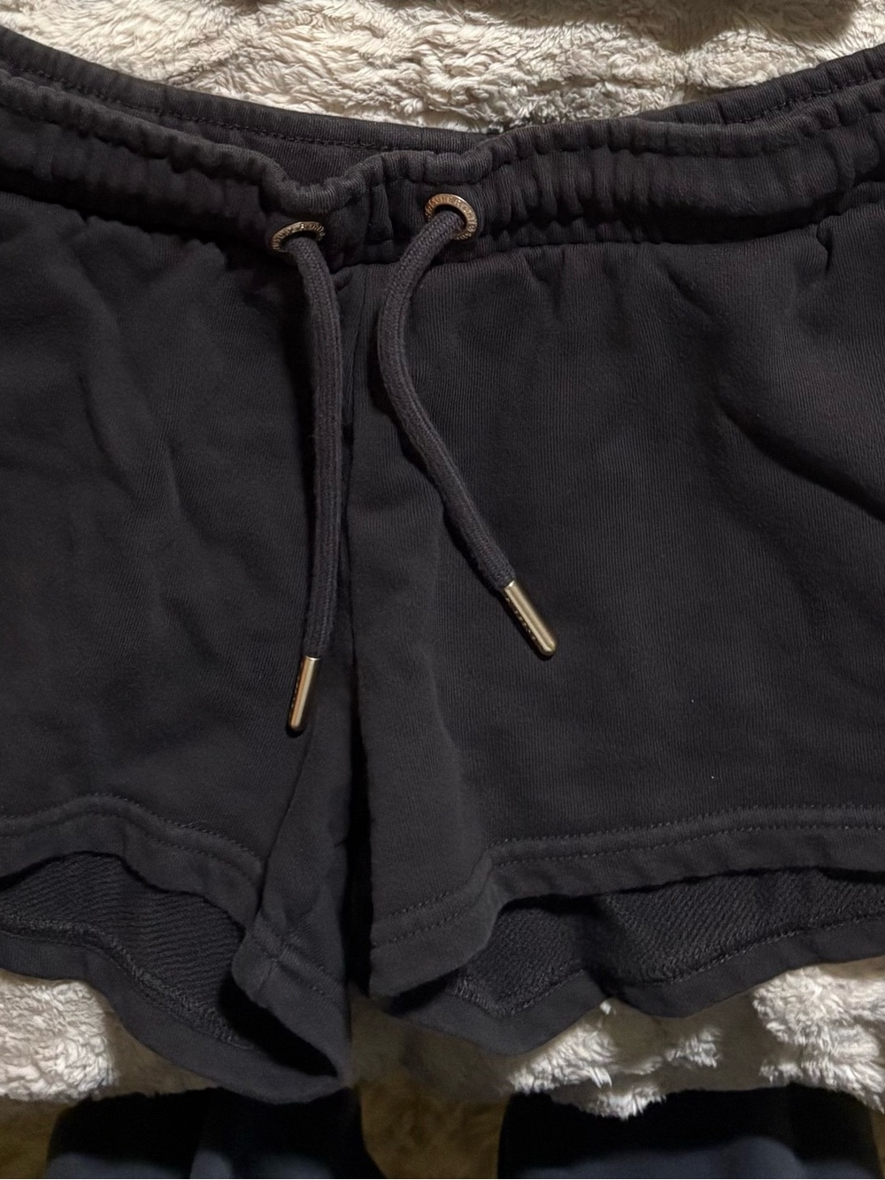 SuperDry Women's Black Drawstring Lounge Shorts